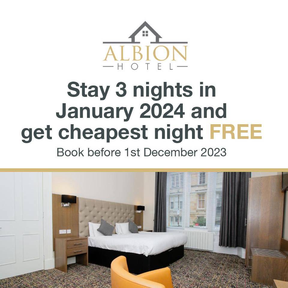 Stay 3 nights in January 2024 and get cheapest night free