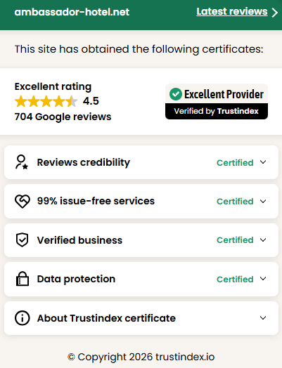 Ambassador Hotel Reviews Certificate